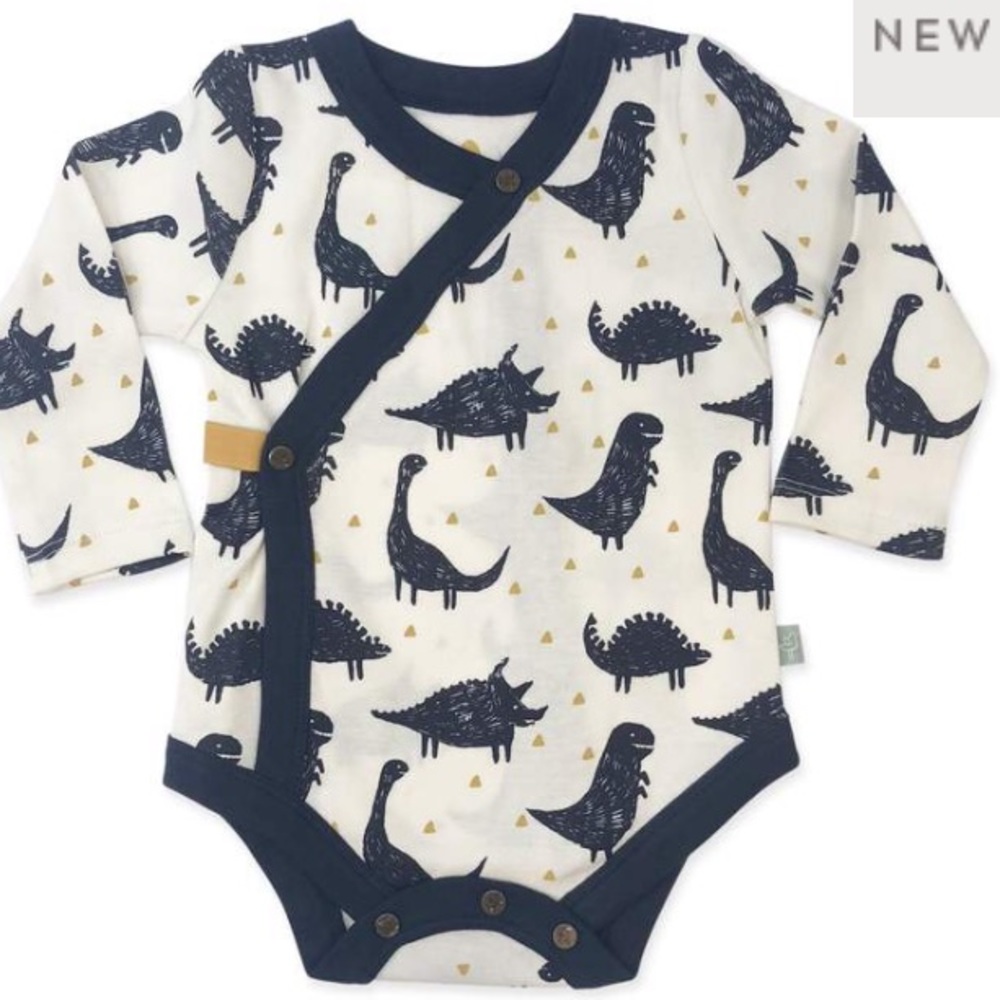 Finn & Emma Dino Longsleeve Onesie